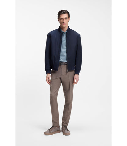 Boss X Aston Martin Polo Shirt In Wool Cotton Piqu Light Blue