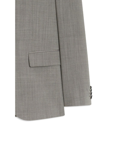 Hugo Three Piece Slim Fit Suit In Wool Blend Poplin Light Green