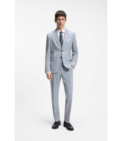Hugo Extra Slim Fit Suit Jacket In Wool Blend Poplin Light Blue