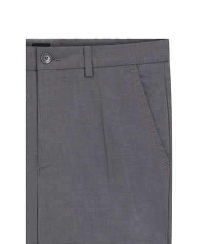 Boss Slim Fit Trousers In Stretch Cotton Dobby Dark Blue