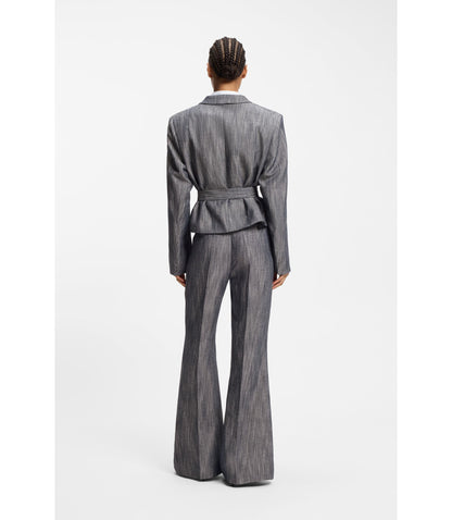 Boss Regular Fit Blazer In Melange Denim Patterned Women's