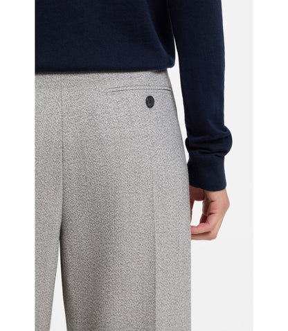 Boss Regular Fit Trousers In Sharkskin Twill Silver Women's