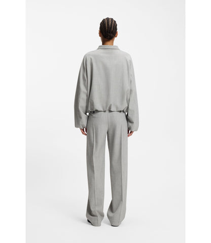 Boss Regular Fit Blazer In Stretch Sharkskin Silver Women's