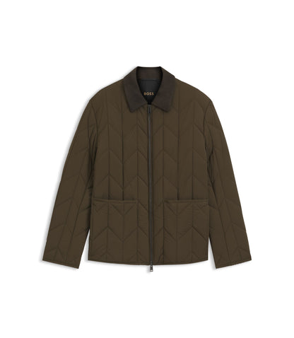 Boss Nubuck Trim Jacket With Water Repellent Finish Light Green