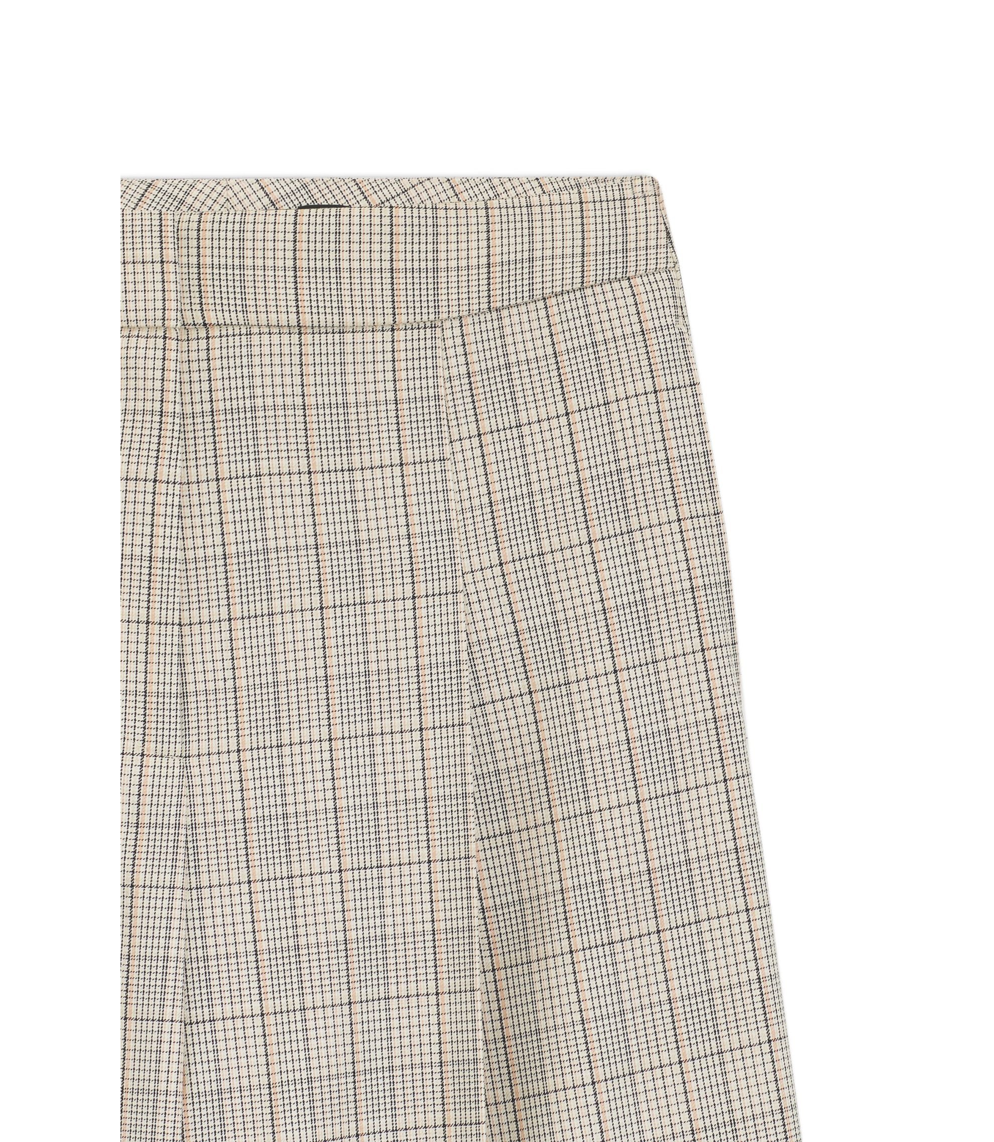 Boss Checked Oversized Fit Trousers In Stretch Wool Patterned Women's