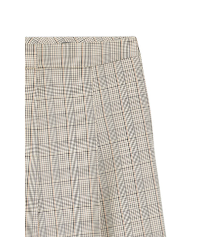 Boss Checked Oversized Fit Trousers In Stretch Wool Patterned Women's