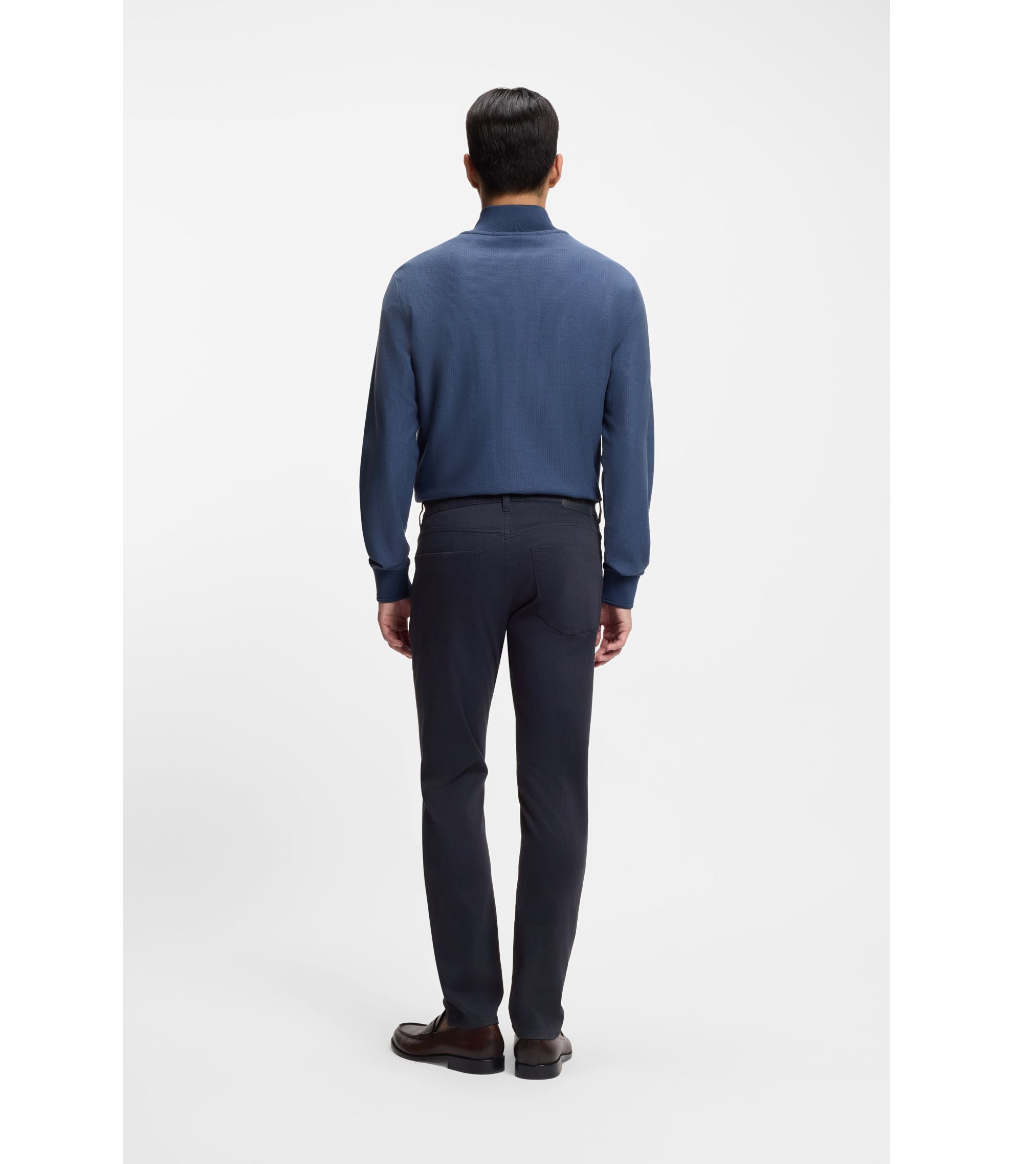 Boss Delaware Slim Fit Jeans In Stretch Denim Dark Blue