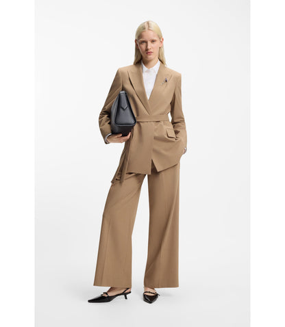Hugo Regular Fit Blazer In Stretch Melange Fabric Patterned Women's