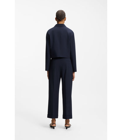 Hugo Regular Fit Blazer In Stretch Fabric Dark Blue Women's