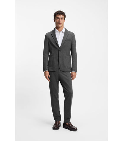 Boss Slim Fit Jacket In Performance Stretch Fabric Silver