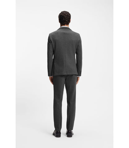 Boss Slim Fit Jacket In Performance Stretch Fabric Silver
