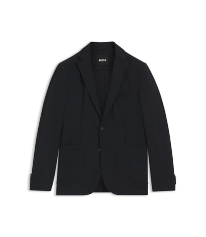 Boss Slim Fit Jacket In Performance Stretch Fabric Dark Blue