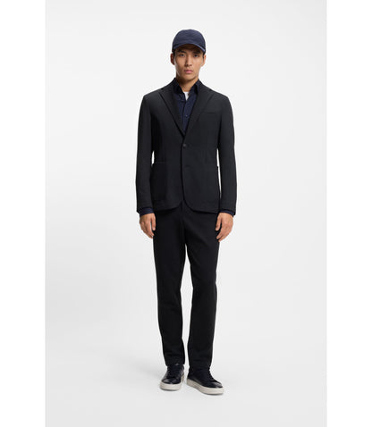 Boss Slim Fit Jacket In Performance Stretch Fabric Dark Blue