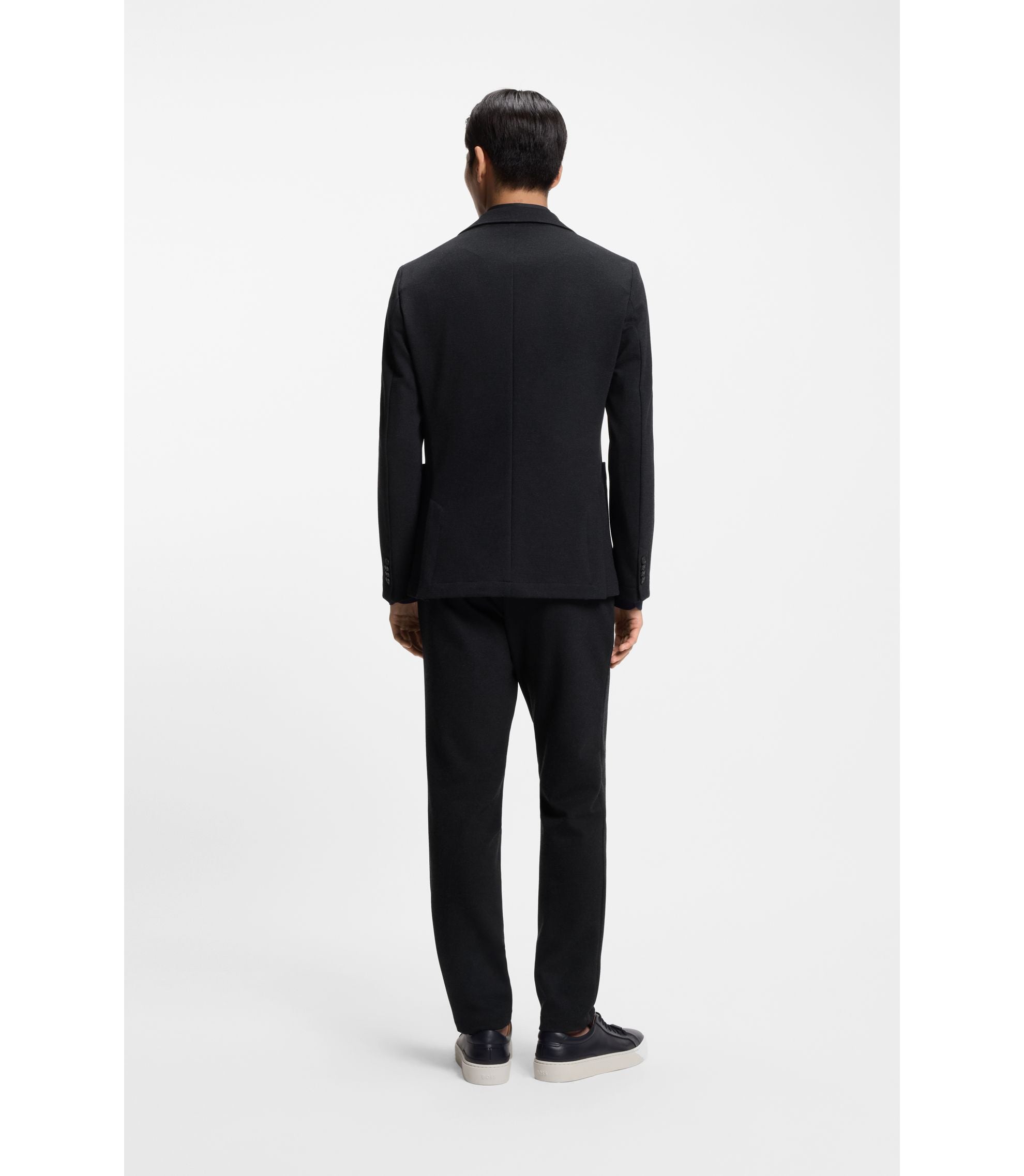 Boss Slim Fit Jacket In Performance Stretch Fabric Dark Blue
