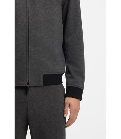 Boss Slim Fit Jacket In Wrinkle Resistant Fabric Silver
