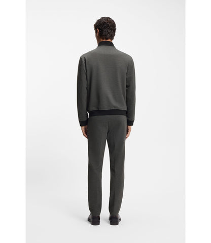 Boss Slim Fit Jacket In Wrinkle Resistant Fabric Silver