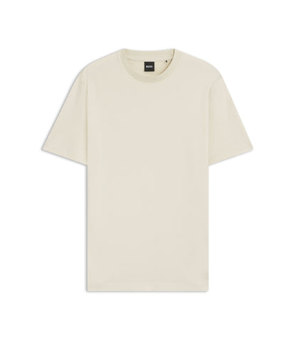 Boss Inner Monogram T Shirt In A Cotton Blend White