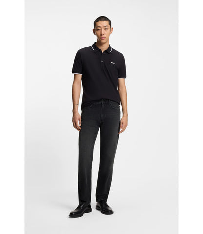 Hugo Grey Regular Fit Jeans In Vintage Wash Denim Dark Grey