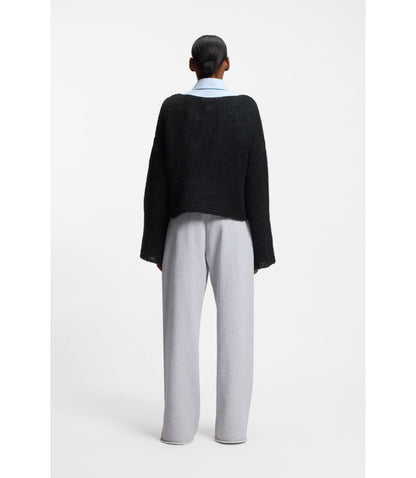 Hugo Happy Hugo Sweater In An Oversized Fit Black Women's
