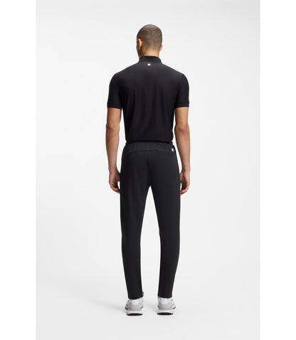 Boss Active Stretch Gabardine Tracksuit Bottoms With Zipped Hems Black