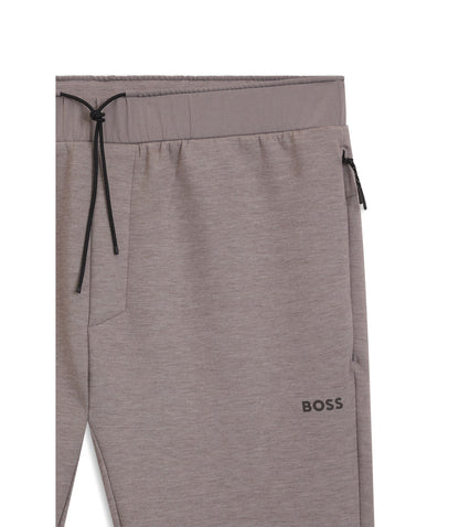Boss Reflective Detail Tracksuit Bottoms In A Regular Fit Light Grey
