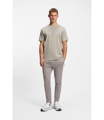 Boss Reflective Detail Tracksuit Bottoms In A Regular Fit Light Grey