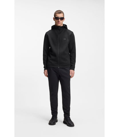 Boss Reflective Detail Zip Up Hoodie With Odour Control Black