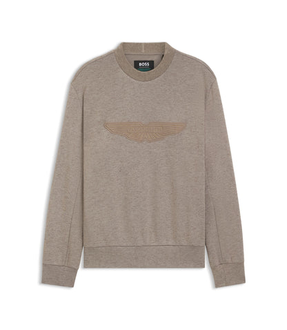 Boss X Aston Martin Sweatshirt With Wing Detail Light Grey