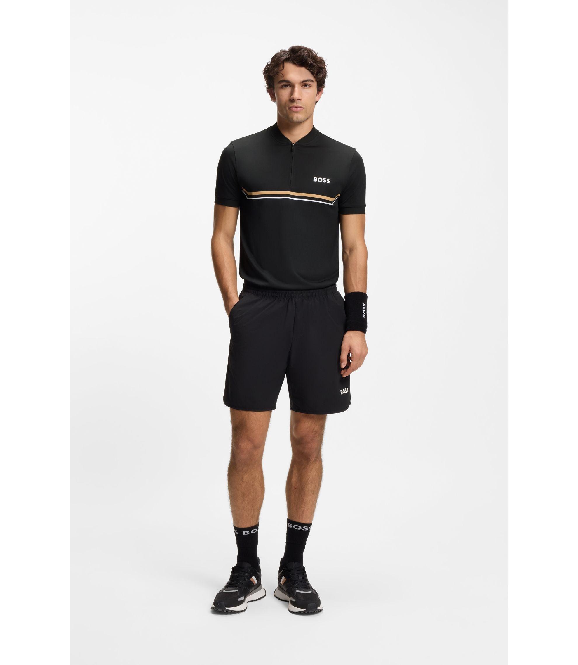 Boss Polo Shirt With Seamless Bodymapping Black