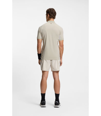 Boss Active Quick Dry Slim Fit Polo Shirt With Four Way Stretch Light Beige