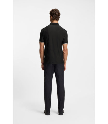 Boss Bodymap Detail Polo Shirt With Quick Dry Performance Black
