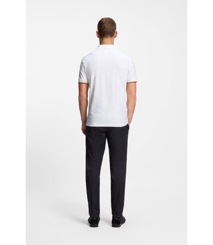 Boss Bodymap Detail Polo Shirt With Quick Dry Performance White