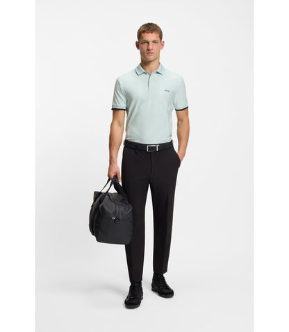 Boss Bodymap Detail Polo Shirt With Quick Dry Performance Turquoise