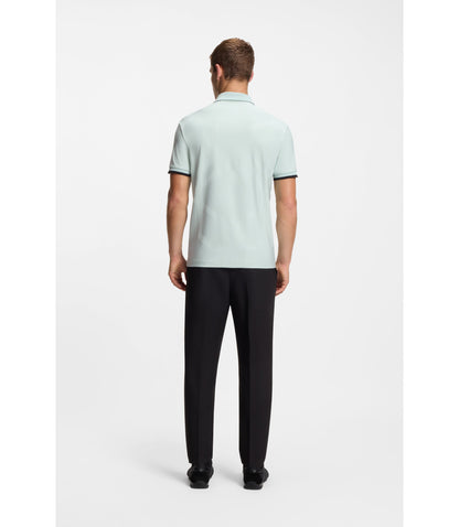 Boss Bodymap Detail Polo Shirt With Quick Dry Performance Turquoise