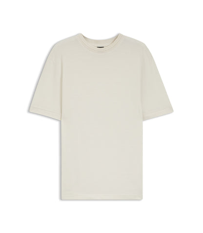 Boss Regular Fit T Shirt In A Mercerised Cotton Blend White