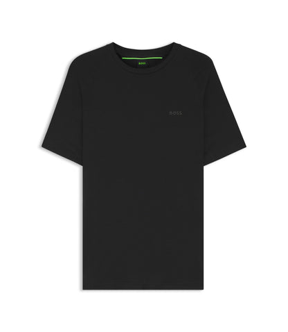 Boss Logo Detail T Shirt In A Slim Fit Black