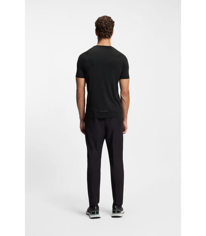 Boss Logo Detail T Shirt In A Slim Fit Black