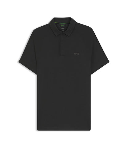 Boss Slim Fit Polo Shirt With Temperature Regulating Performance Black
