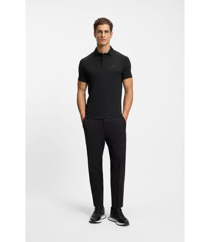 Boss Slim Fit Polo Shirt With Temperature Regulating Performance Black