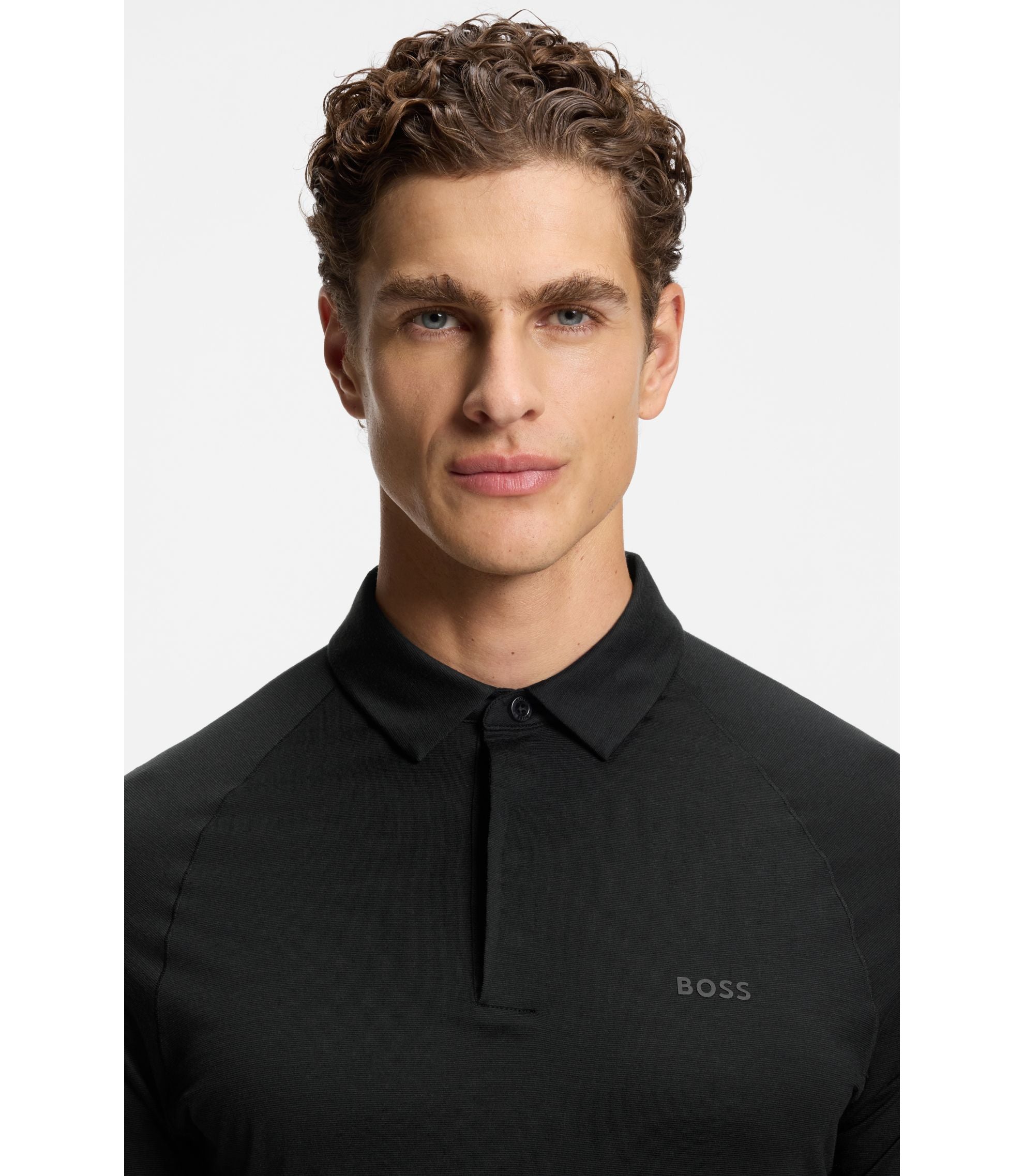 Boss Slim Fit Polo Shirt With Temperature Regulating Performance Black