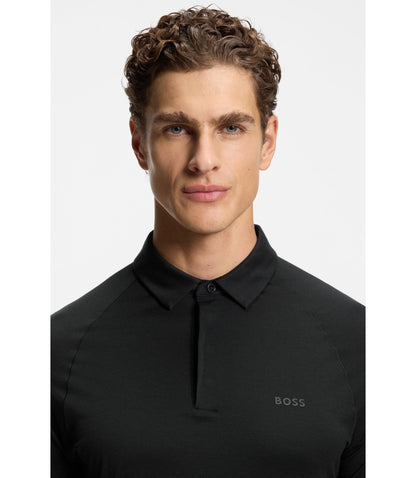 Boss Slim Fit Polo Shirt With Temperature Regulating Performance Black