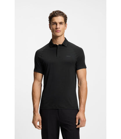 Boss Slim Fit Polo Shirt With Temperature Regulating Performance Black