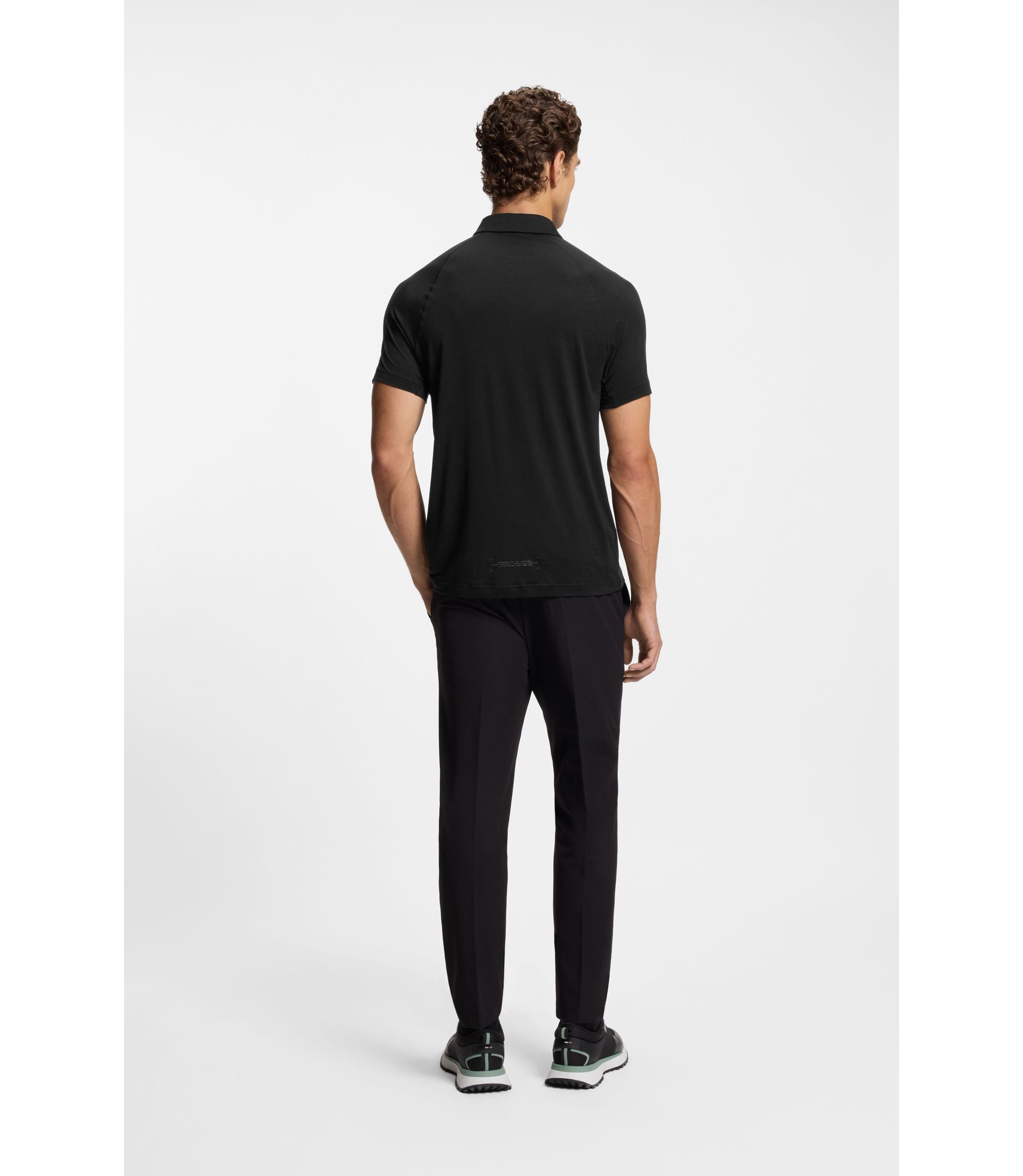 Boss Slim Fit Polo Shirt With Temperature Regulating Performance Black