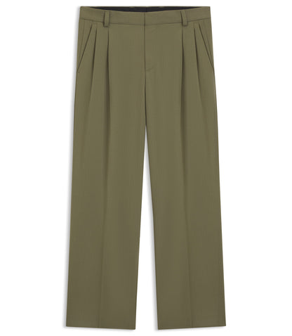 Hugo Modern Fit Trousers In Stretch Ripstop Light Green