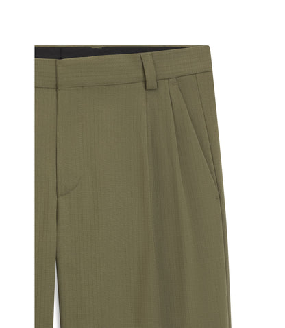 Hugo Modern Fit Trousers In Stretch Ripstop Light Green