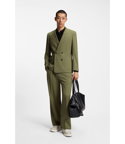 Hugo Slim Fit Jacket In Stretch Ripstop Light Green
