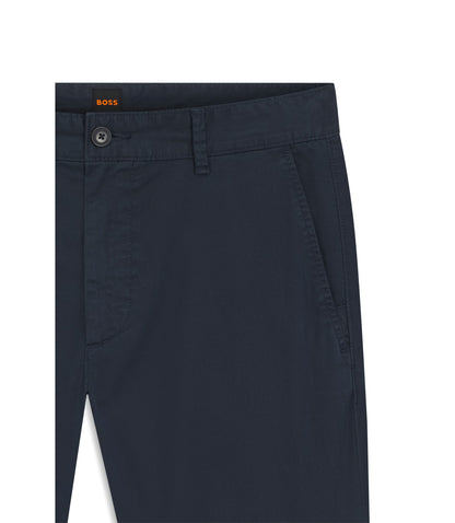 Boss Slim Fit Chinos In Printed Stretch Cotton Twill Light Blue
