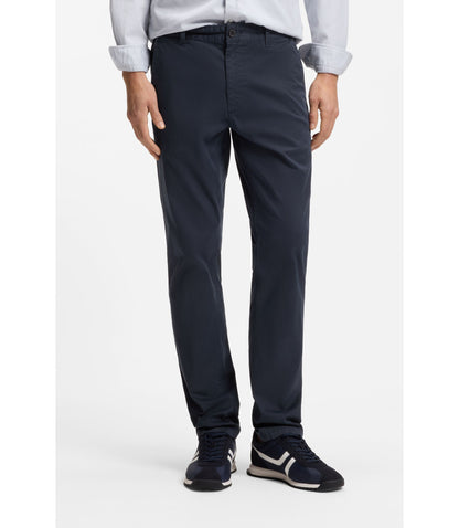 Boss Slim Fit Chinos In Printed Stretch Cotton Twill Light Blue