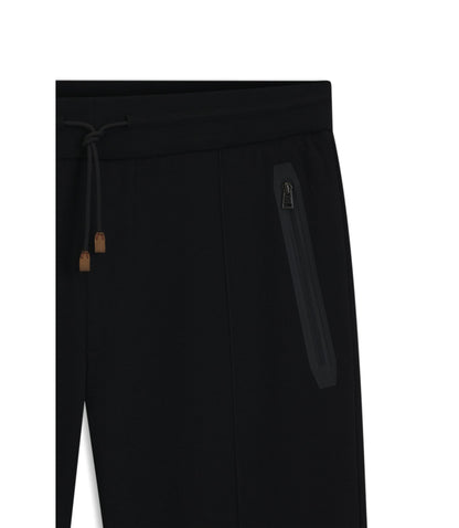 Boss Cotton Blend Tracksuit Bottoms In A Regular Fit Black