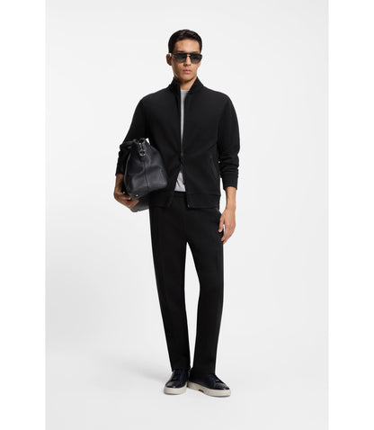 Boss Cotton Blend Tracksuit Bottoms In A Regular Fit Black